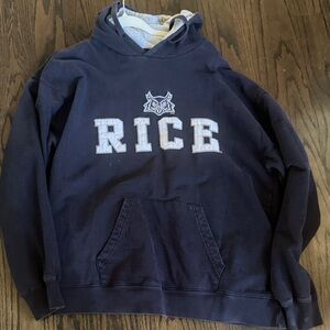 Rice Men's Navy Blue Hoodie